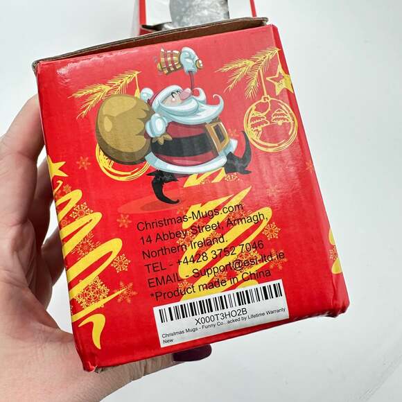 Brand NEW 1990s Christmas Mugs in Gift Box - Santa - Retro tacky - Picture 3 of 9